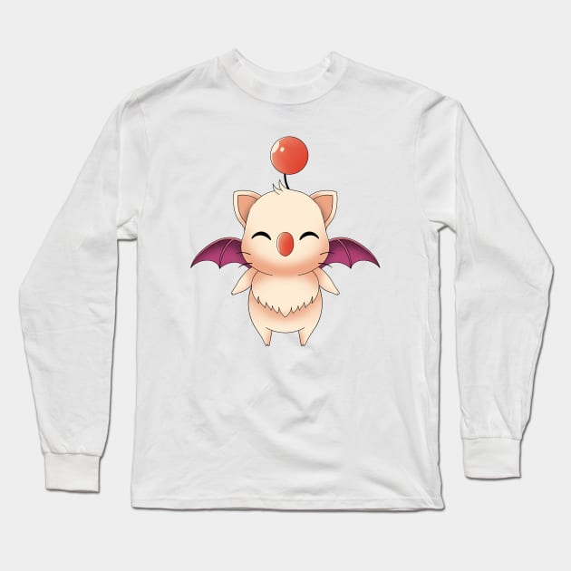 Final Fantasy Moogle Long Sleeve T-Shirt by Alundrart